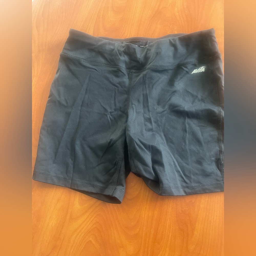 Avia Black Mid-Rise Bike Shorts